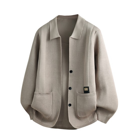 高品质秋冬季宽松开衫毛衣男女设计感针织衫外套慵懒风保暖韩版衣服