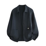 高品质秋冬季宽松开衫毛衣男女设计感针织衫外套慵懒风保暖韩版衣服