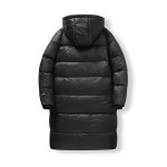 25年冬季爆款石墨烯钻石黑金长款过膝羽绒服男女情侣休闲时尚潮流加厚外套男
