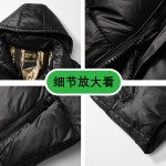 25年冬季爆款石墨烯钻石黑金长款过膝羽绒服男女情侣休闲时尚潮流加厚外套男