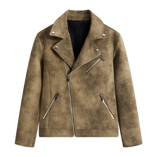 新款欧美美式复古皮夹克 高级感复古扎染水洗哑光工艺 潮流时尚痞帅机车皮衣