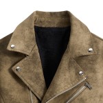 新款欧美美式复古皮夹克 高级感复古扎染水洗哑光工艺 潮流时尚痞帅机车皮衣