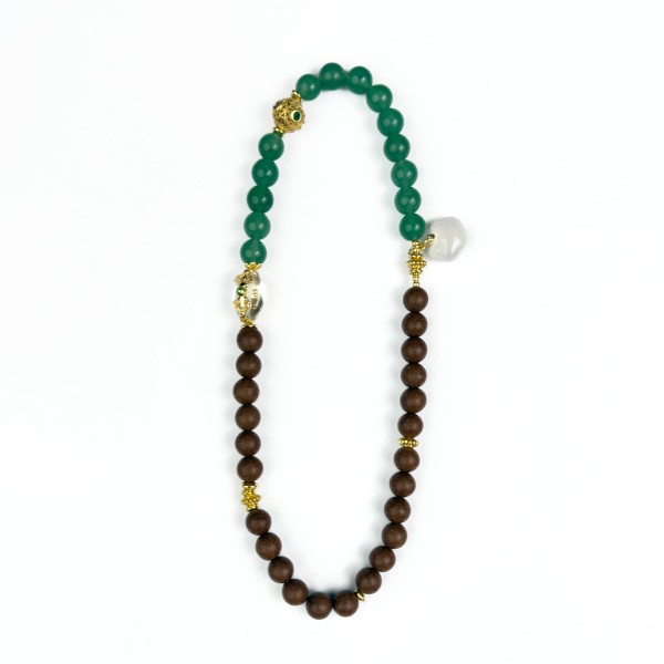 Handmade Cultural Play, Traditional Chinese Medicine Bracelet, Fragrant Beads, Five Elements, Traditional Chinese Medicine Health Preservation, Qinglin Sui, Green Ruyi