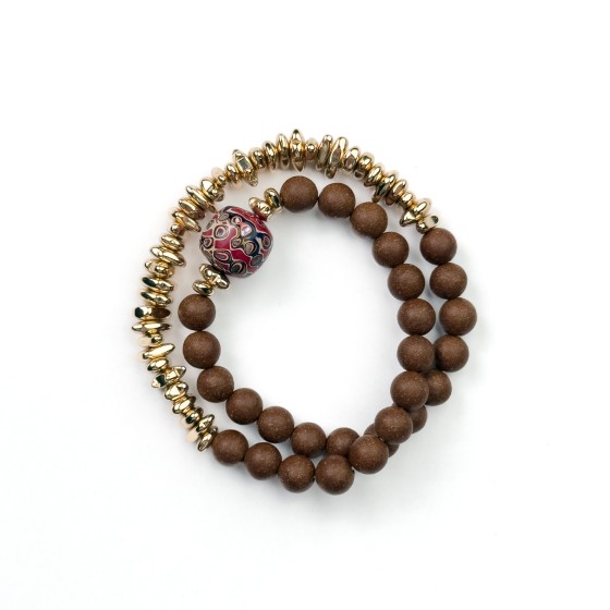 非遗合香手串古法天然药香手工制作文玩中药手串香珠五行中医养生青麟髓·鎏香漆华